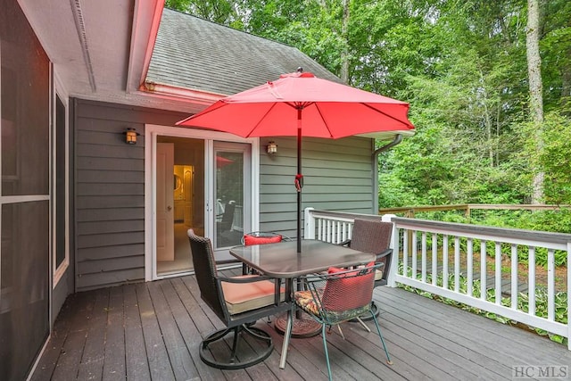 view of wooden deck