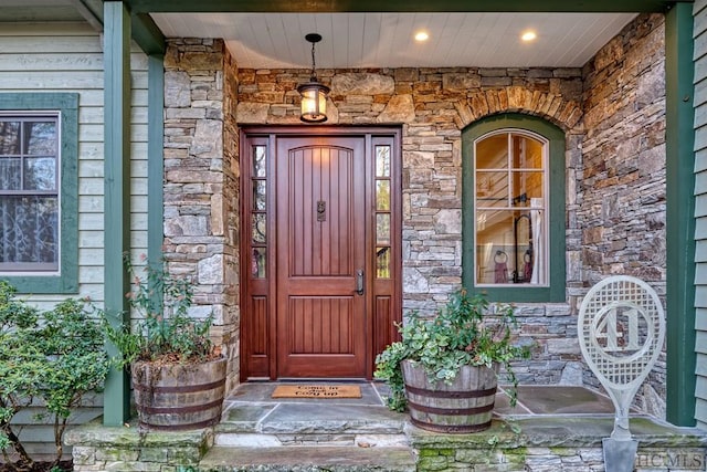 view of doorway to property