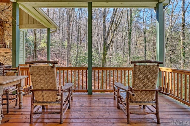 view of wooden deck