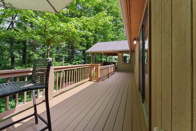 293 Gem Creek Rd, Cullowhee, NC 28723 - deck with view of wooded area