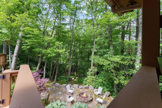 293 Gem Creek Rd, Cullowhee, NC 28723 - view of yard featuring a fire pit