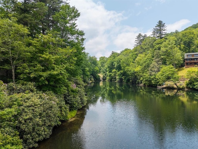 219 Hiwassee Rd, Lake Toxaway, NC 28747 - water view featuring a heavily wooded area