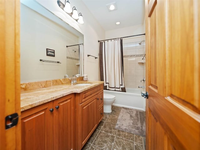 219 Hiwassee Rd, Lake Toxaway, NC 28747 - full bath featuring vanity, shower / tub combo with curtain, and recessed lighting