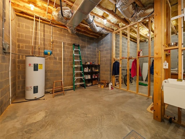 219 Hiwassee Rd, Lake Toxaway, NC 28747 - unfinished below grade area featuring electric water heater
