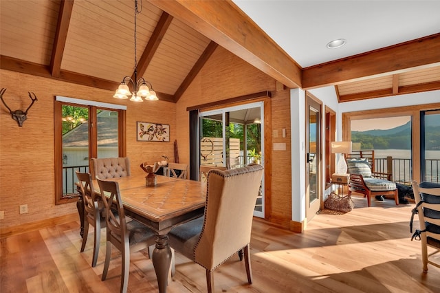 35 Toxaway Landing Dr, Lake Toxaway, NC 28747 - dining area featuring a chandelier and light wood-style floors