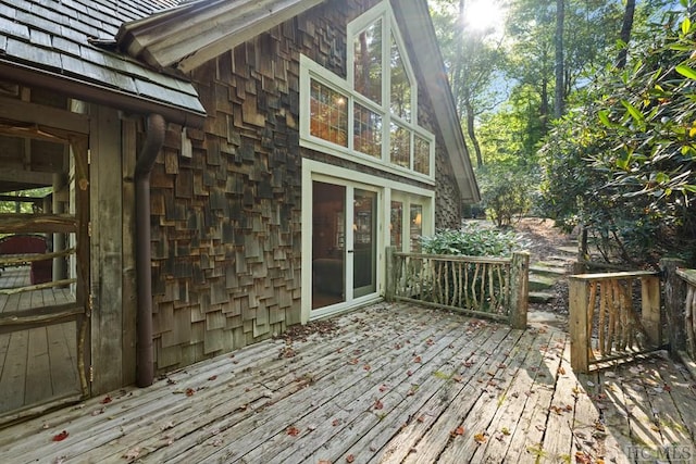 view of wooden deck