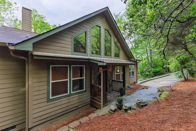 60 Pine Cone Ct, Sapphire, NC 28774 - view of front of property featuring a chimney