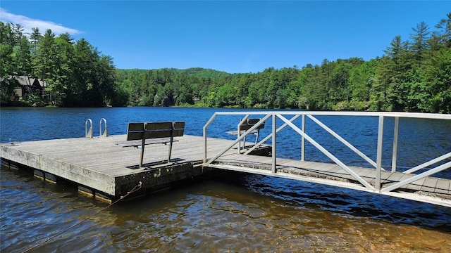 60 Pine Cone Ct, Sapphire, NC 28774 - dock area with a wooded view and a water view