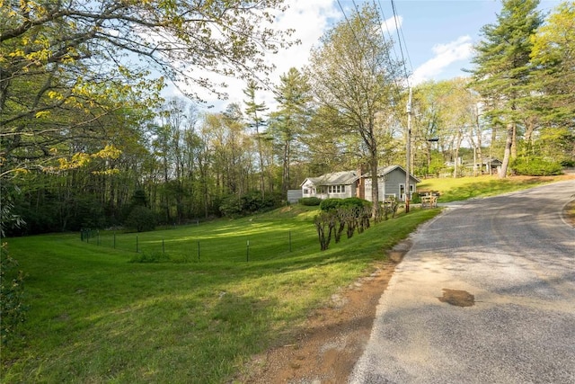 view of asphalt driveway