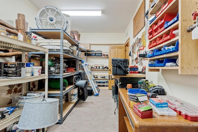 view of storage area