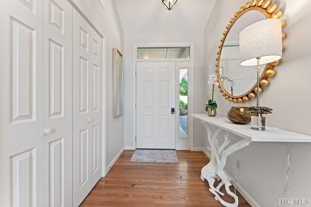 entrance foyer featuring hardwood / wood-style floors