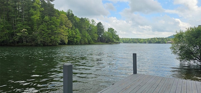 239 Island Point Rd, Lake Toxaway, NC 28747 - dock area featuring a water view and a view of trees