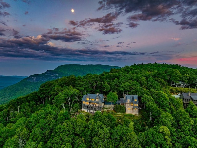 168 Old Wagon Rd, Highlands, NC 28741 - view of subject property featuring a heavily wooded area and mountains