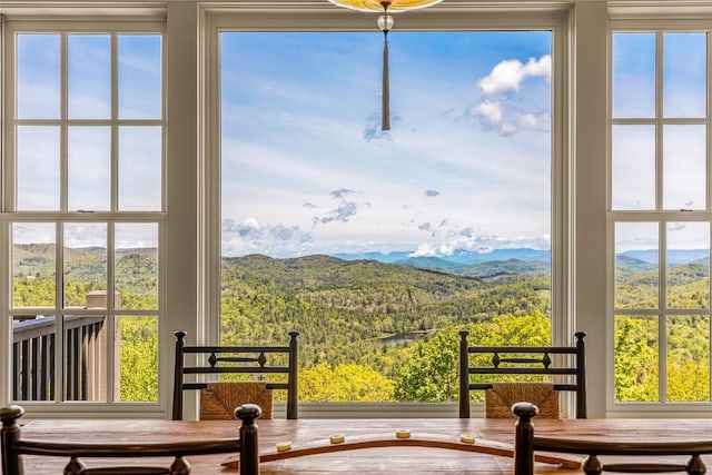 168 Old Wagon Rd, Highlands, NC 28741 - sunroom / solarium with a forest view