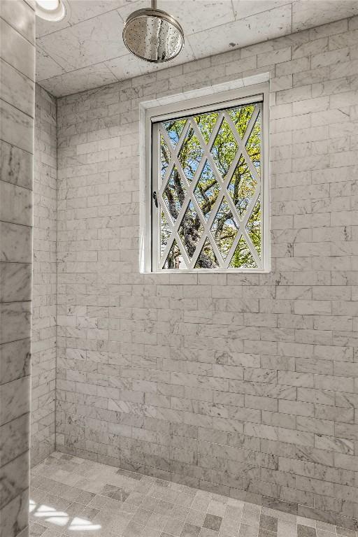 168 Old Wagon Rd, Highlands, NC 28741 - bathroom with plenty of natural light and a tile shower