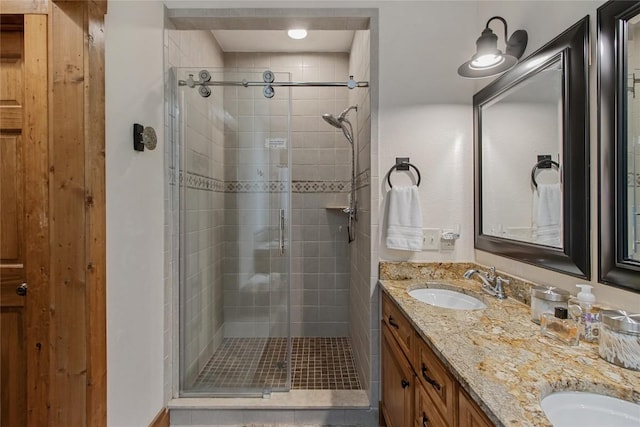 161 Kestrel Ct, Sapphire, NC 28774 - full bath featuring a shower stall and double vanity
