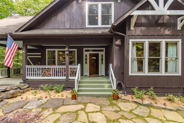 161 Kestrel Ct, Sapphire, NC 28774 - view of front of house with roof with shingles and a porch