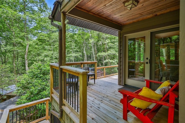 view of wooden terrace