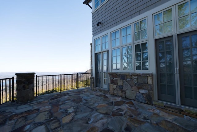 view of patio / terrace featuring french doors