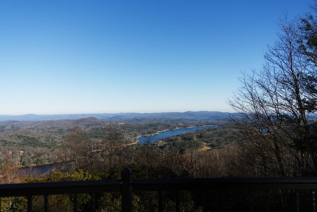 property view of mountains featuring a water view