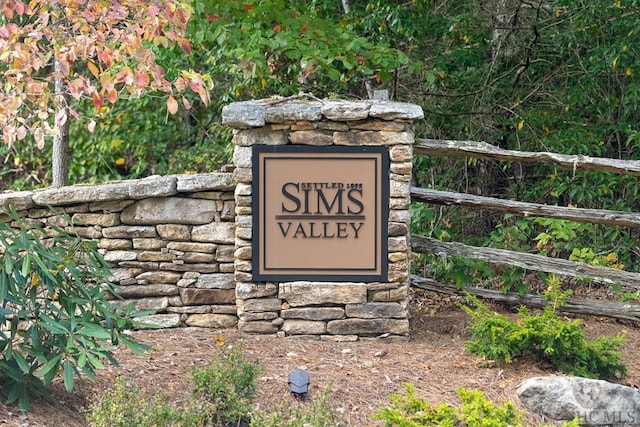 view of community sign