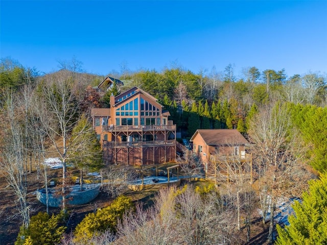 view of rear view of property