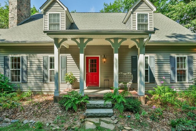 view of front of home with a porch