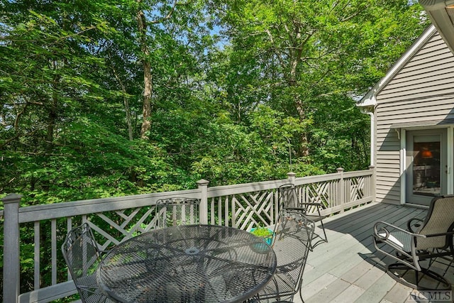 view of wooden deck