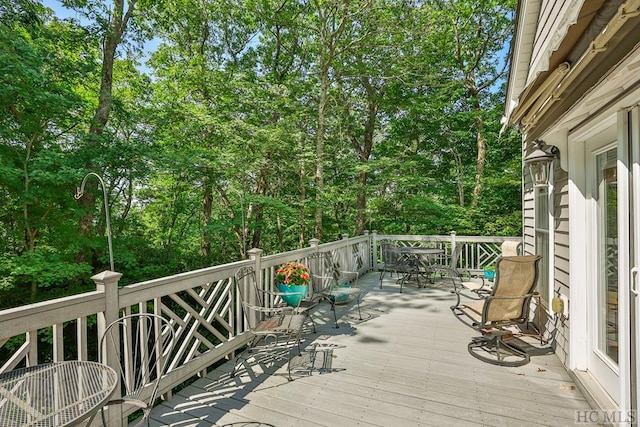 view of wooden terrace