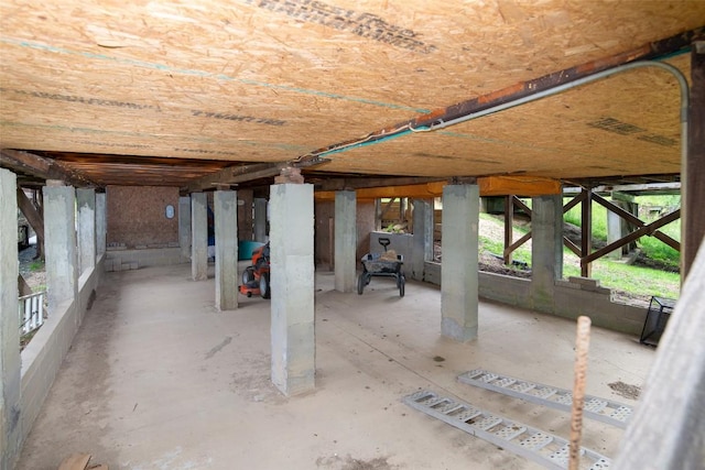 view of basement