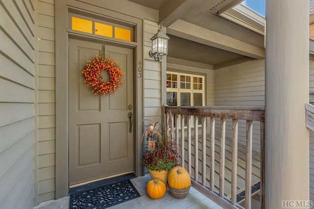 view of doorway to property