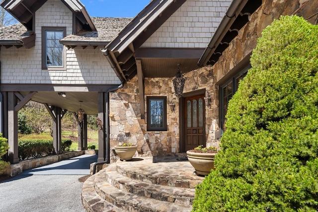 248 Drystack Way, Cashiers, NC 28717 - view of exterior entry featuring stone siding
