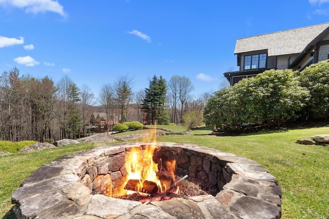 248 Drystack Way, Cashiers, NC 28717 - exterior view of an outdoor fire pit