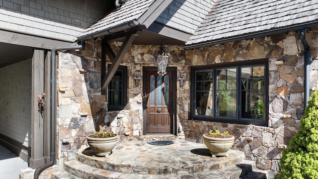248 Drystack Way, Cashiers, NC 28717 - entrance to property featuring stone siding
