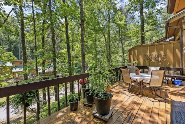 38 Lonely Mountain Dr Unit 24-A, Sapphire, NC 28774 - wooden deck featuring outdoor dining space