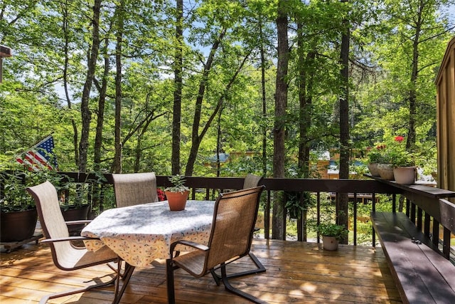 38 Lonely Mountain Dr Unit 24-A, Sapphire, NC 28774 - wooden deck with outdoor dining area