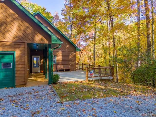 view of home's exterior featuring a patio area