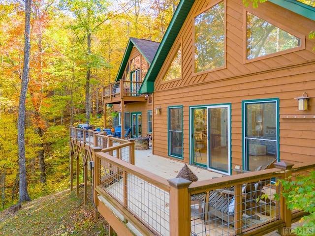 view of wooden deck