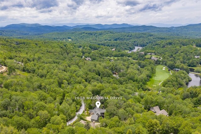 2608 Magnolia Dr, Highlands, NC 28741 - drone / aerial view of a mountain backdrop