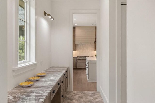 2608 Magnolia Dr, Highlands, NC 28741 - corridor with recessed lighting and light wood-style flooring