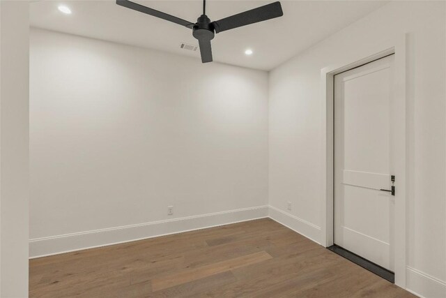 2608 Magnolia Dr, Highlands, NC 28741 - unfurnished room featuring recessed lighting, ceiling fan, and wood finished floors