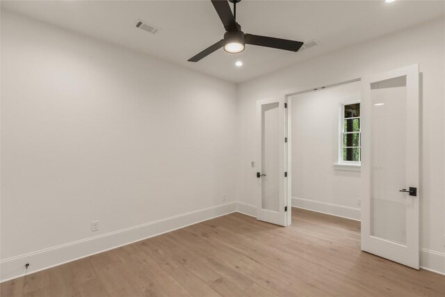 2608 Magnolia Dr, Highlands, NC 28741 - empty room featuring light wood finished floors, recessed lighting, and ceiling fan