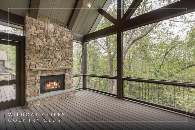 2608 Magnolia Dr, Highlands, NC 28741 - view of unfurnished sunroom