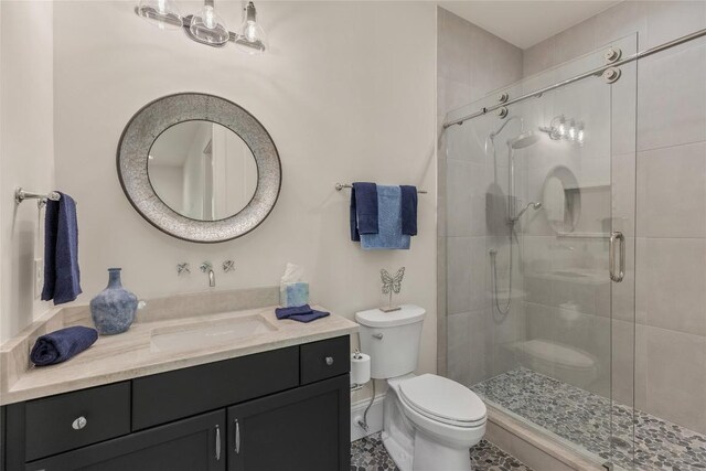 2608 Magnolia Dr, Highlands, NC 28741 - bathroom featuring a stall shower and vanity