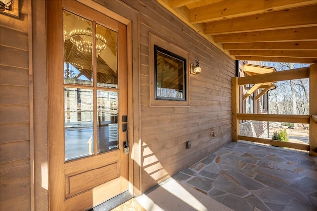1086 Roaming Rd, Glenville, NC 28736 - doorway to property featuring a porch