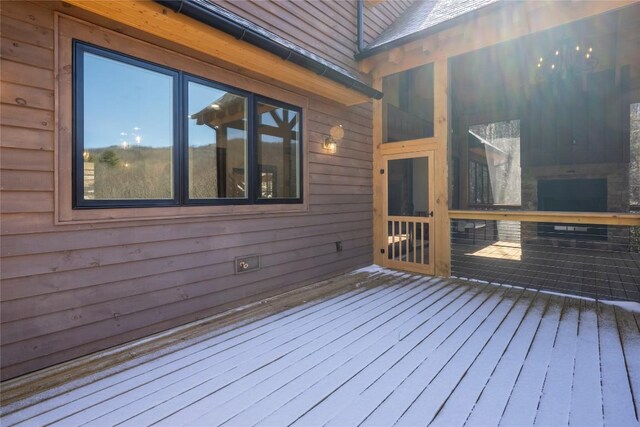 1086 Roaming Rd, Glenville, NC 28736 - view of wooden terrace