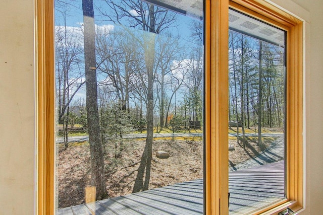 365 Cherokee Cir, Lake Toxaway, NC 28747 - doorway featuring view of wooded area