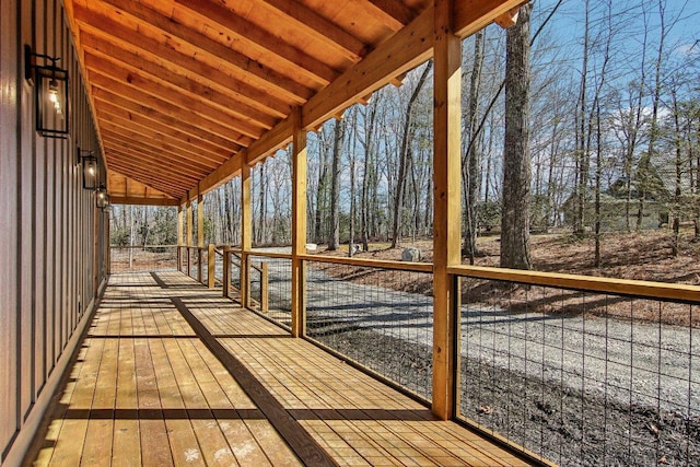 365 Cherokee Cir, Lake Toxaway, NC 28747 - wooden terrace with view of scattered trees