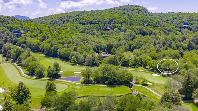 72 Winterberry Ct Unit 7, Highlands, NC 28741 - drone / aerial view of a golf club and a water and mountain view
