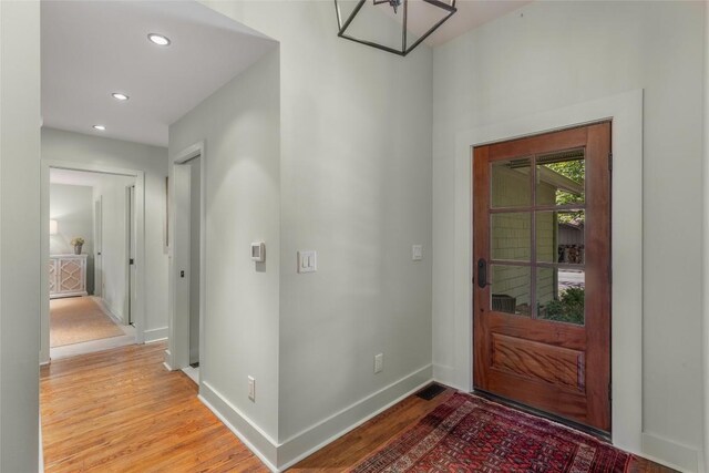 72 Winterberry Ct Unit 7, Highlands, NC 28741 - entryway with recessed lighting and light wood-style floors